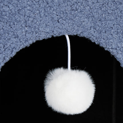 Cat cave in blue