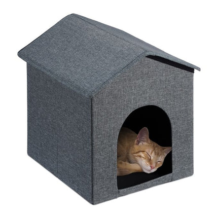 Cat cave with gray roof