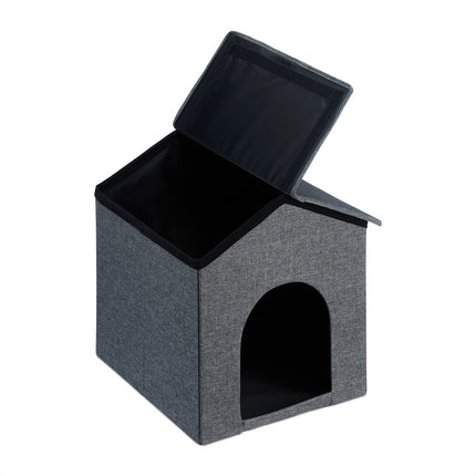 Cat cave with gray roof