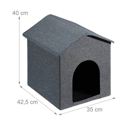 Cat cave with gray roof