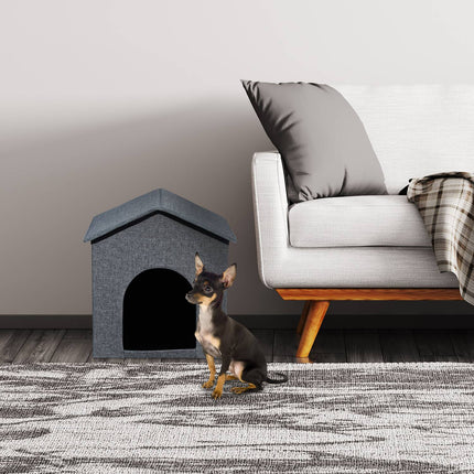 Cat cave with gray roof