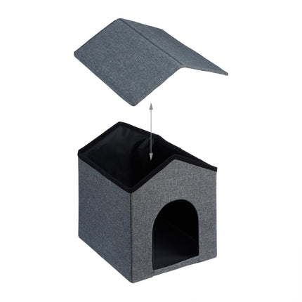Cat cave with gray roof