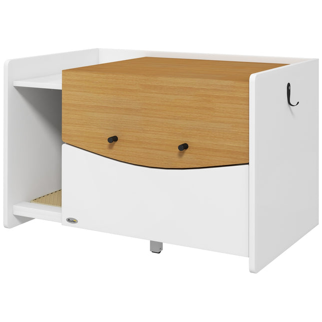 Cat litter cabinet, oak, with pull-out drawer
