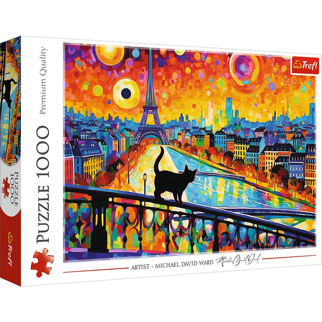 Cat in Paris 1000-Piece Puzzle for Adults and Kids