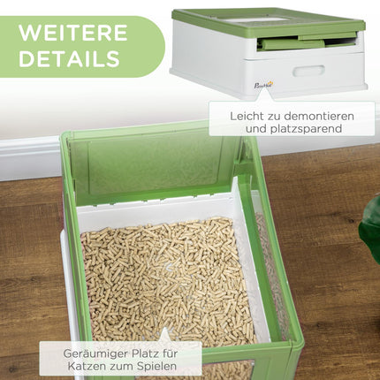 Cat box with lid - Plastic, easy to clean, 47.5 cm