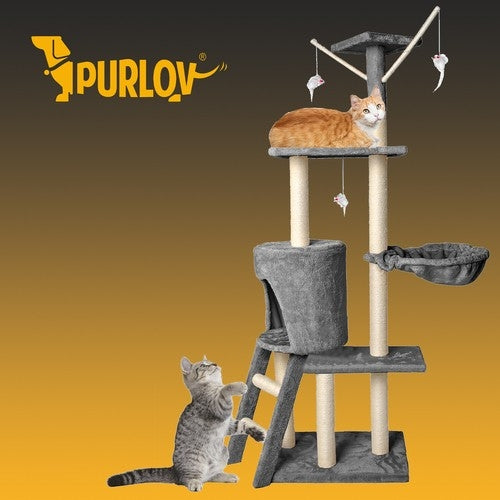 Cat tree 138 cm, gray