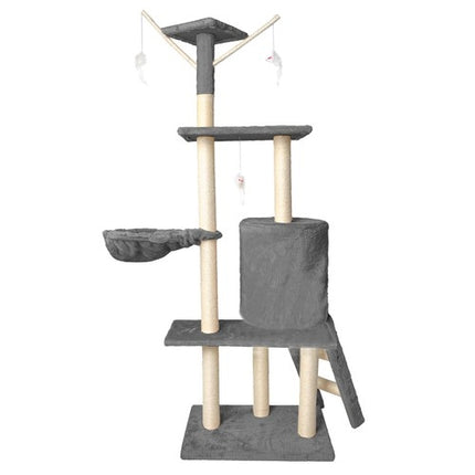 Cat tree 138 cm, gray