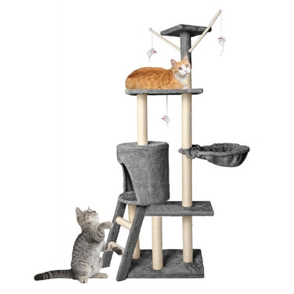 Cat tree 138 cm, gray
