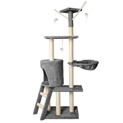 Cat tree 138 cm, gray