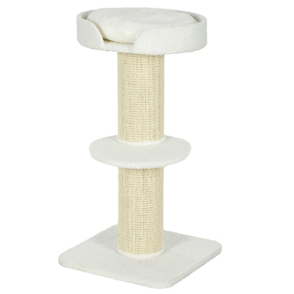 Cat Tree with Bed, 91cm, Lambswool, Cream