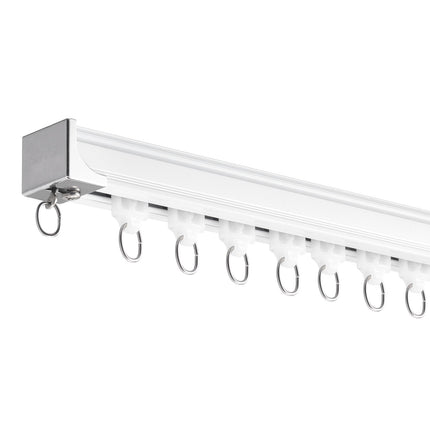 Ceiling Curtain Track Set 5.9 Ft, Wall or Ceiling Mount, Hooks