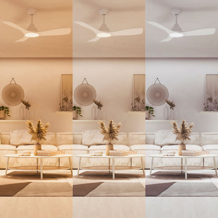 Ceiling Fan Light, Adjustable White LED, Ø106 cm, Remote-Controlled