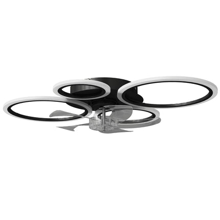 Ceiling Fan With LED Light, Remote, 77 cm, 6 Speeds