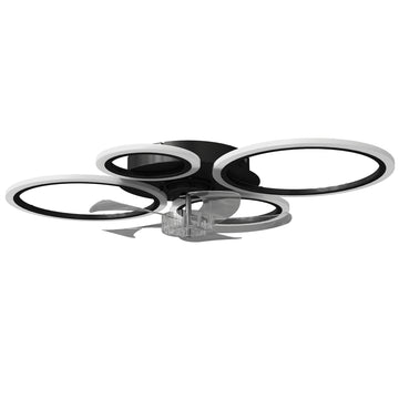 Ceiling Fan With LED Light, Remote, 77 cm, 6 Speeds