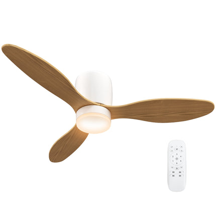 Ceiling Fan with Adjustable Light & Remote, 115 cm, 6 Speeds
