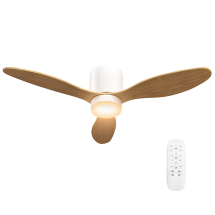 Ceiling Fan with Adjustable Light & Remote, 115 cm, 6 Speeds