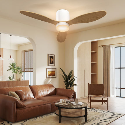 Ceiling Fan with Adjustable Light & Remote, 115 cm, 6 Speeds