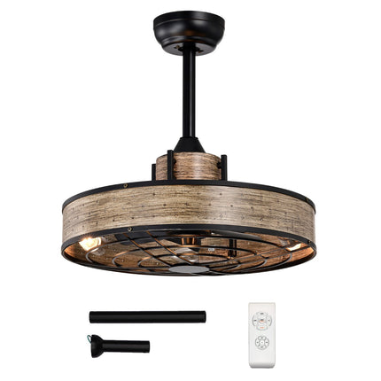 Ceiling Fan with Light, 50 cm, Remote and 4H Timer