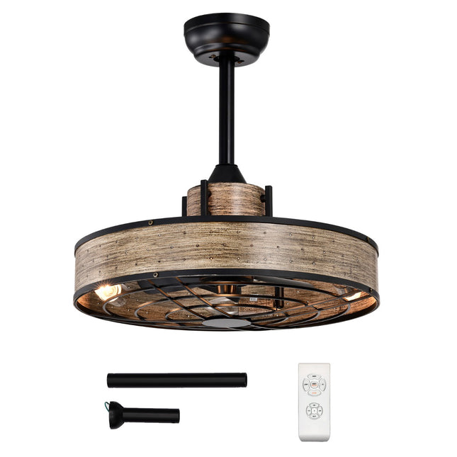 Ceiling Fan with Light, 50 cm, Remote and 4H Timer