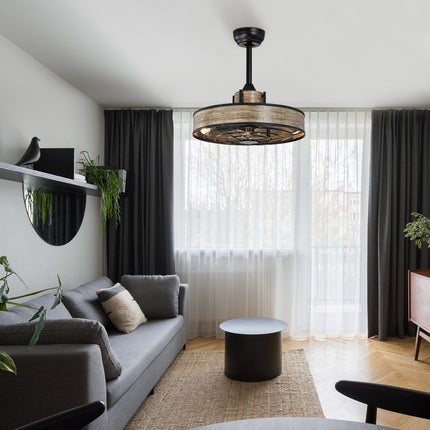 Ceiling Fan with Light, 50 cm, Remote and 4H Timer