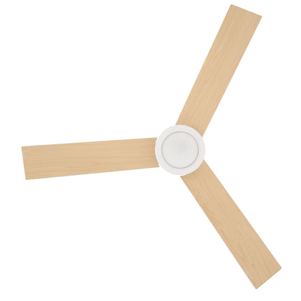 Ceiling fan with light & remote control, 3 speeds, quiet & dimmable