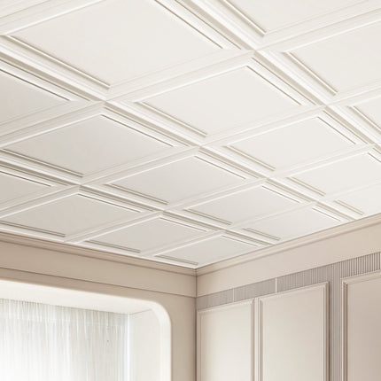Ceiling Tiles, 48-Pack 20 x 20 in Polystyrene, White