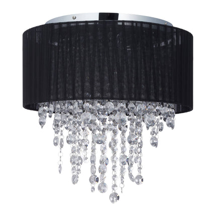 Ceiling lamp organza crystal black