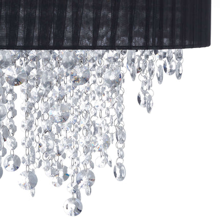 Ceiling lamp organza crystal black