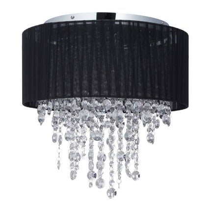 Ceiling lamp organza crystal black