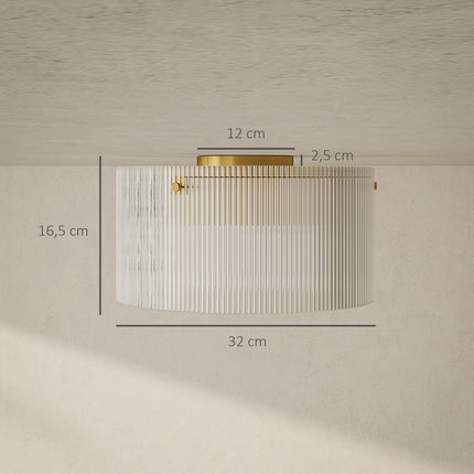 Ceiling Lamp, Acrylic Shade, Metal, Halogen/LED Compatible