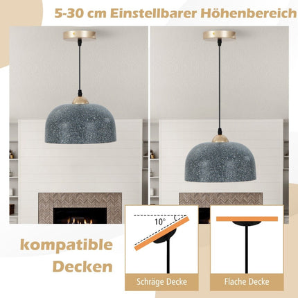 Ceiling light with adjustable hanging cable & E27 base pendant light hanging lamp gray