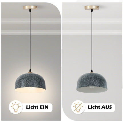 Ceiling light with adjustable hanging cable & E27 base pendant light hanging lamp gray