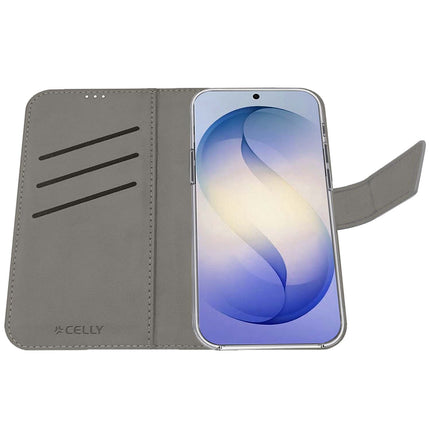 Celly Wally Wallet Case for Samsung Galaxy S26 FE 5G, Black, 3 Card Slots