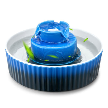 Ceramic Cat Water Fountain 2.1L, Quiet Pump, Filter