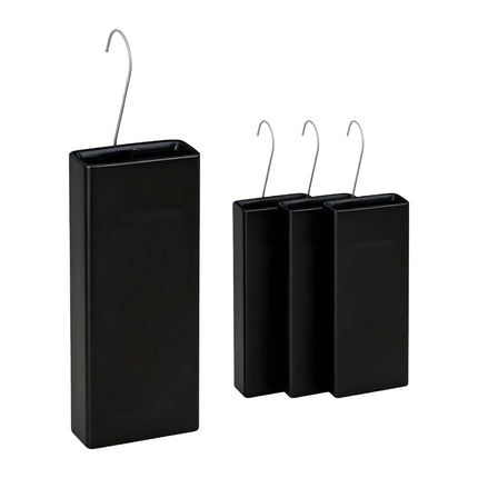 Ceramic Radiator Humidifier Set of 4 with Hooks, 400 ml, Black