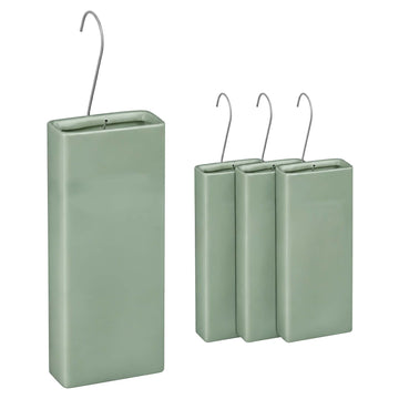 Ceramic Radiator Humidifier Set of 4 with Hooks, 400 ml, Sage Green