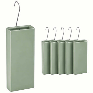 Ceramic Radiator Humidifier Set of 6 with Hooks, 400 ml, Sage Green
