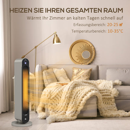 Ceramic Space Heater, Oscillating, 3 Modes, Timer