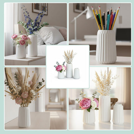 Ceramic Vase Set – 3 Sizes, Minimalist Design