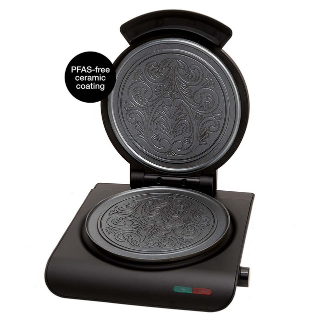 Ceramic Waffle Iron, Black