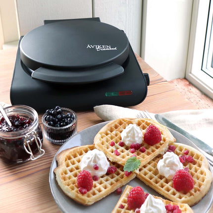 Ceramic Waffle Maker, Black
