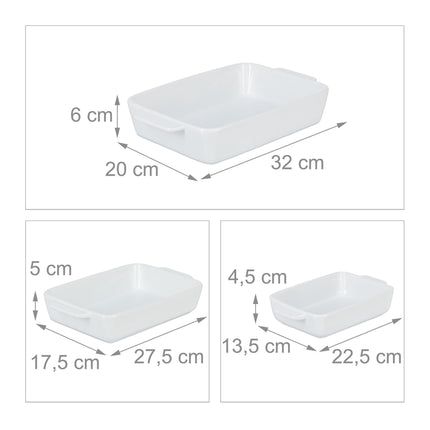 Ceramic oven dish set of 3