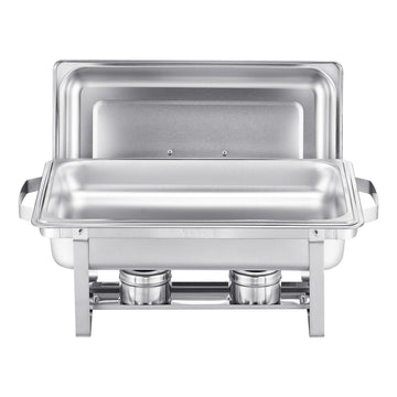 Chafing Dish Set, 4 Pack 8 Qt Stainless Steel Full-Size Pans