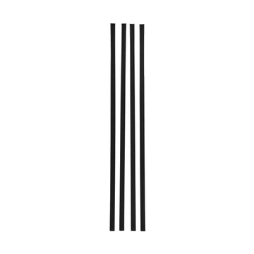 Chain Link Privacy Slats, Double-Wall Bottom-Locking, Black 82-Pack
