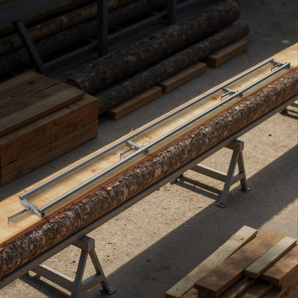 Chainsaw Mill Rail Guide System, 12 Ft Aluminum, 2 Wedges
