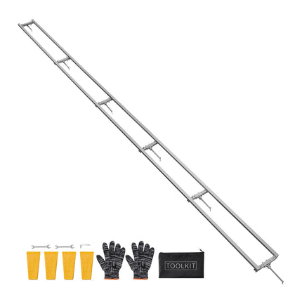 Chainsaw Mill Rail Guide System, 15 ft Aluminum, 6 Bars