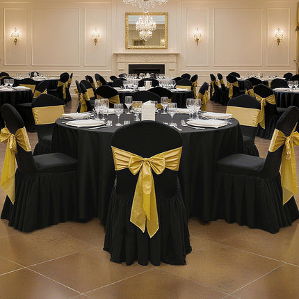 Chair Covers, 30-Pack Black Stretch Polyester Spandex