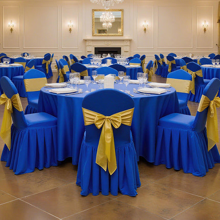 Chair Covers 30-Pack, Blue Stretch Polyester Spandex