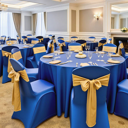 Chair Covers, 50-Pack Royal Blue Stretch Spandex