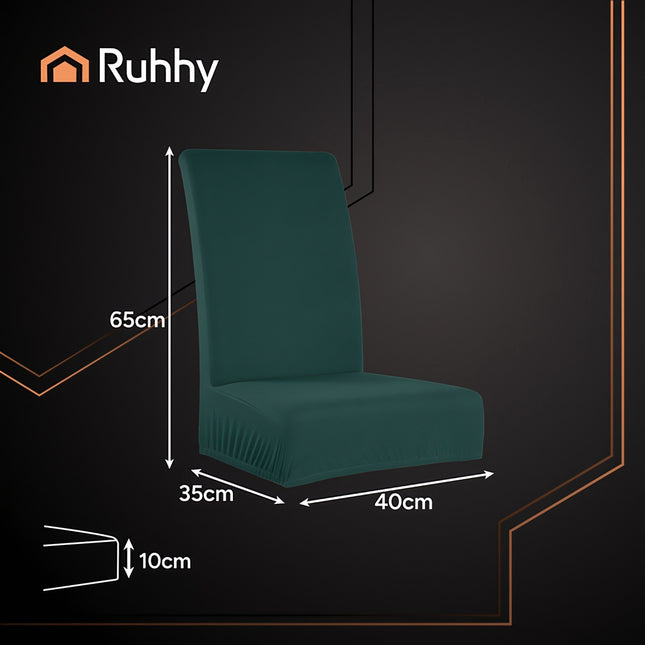 Chair Covers, 6-Pack, Bottle Green